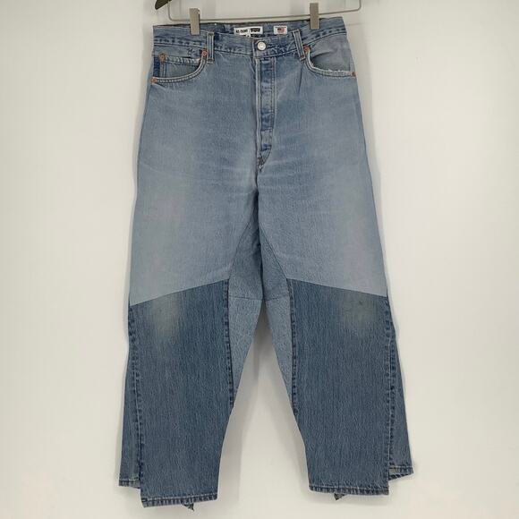 NEW! RE/DONE LEVI'S Engineered Tapered $675 msrp Size 26 Indigo Jeans G22-13 - Picture 2 of 11